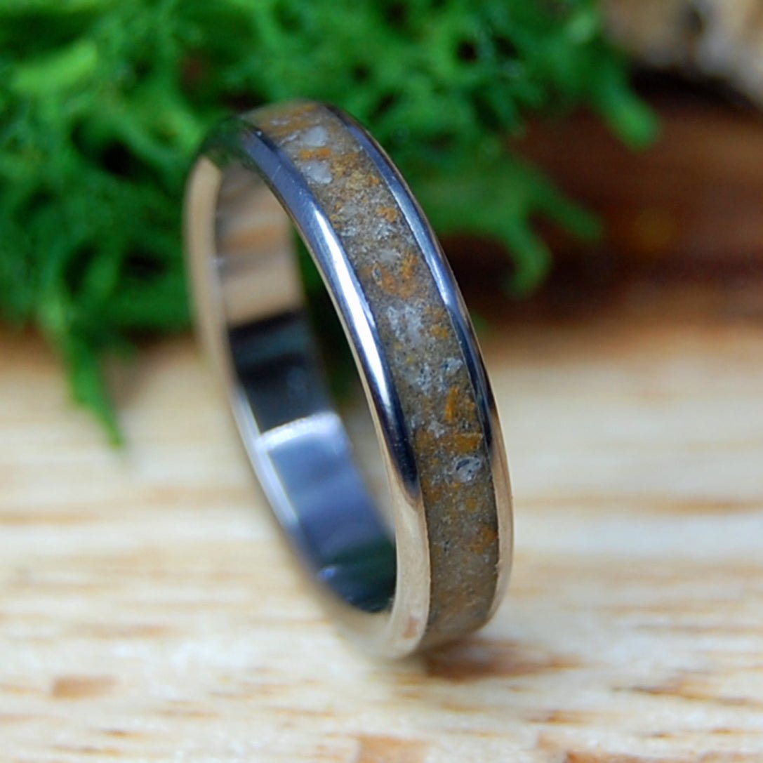 RIVER RHINE GERMANY | River Rhine German Stones & Titanium Wedding Ring - Minter and Richter Designs
