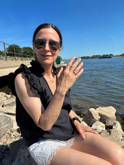 RIVER RHINE GERMANY | River Rhine German Stones & Titanium Wedding Ring - Minter and Richter Designs