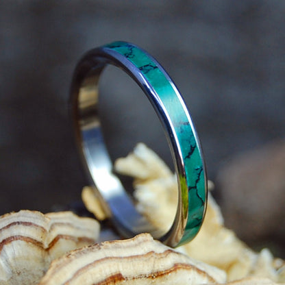 Rounded Jade Narrow | Women's Jade Stone & Titanium Wedding Ring - Minter and Richter Designs
