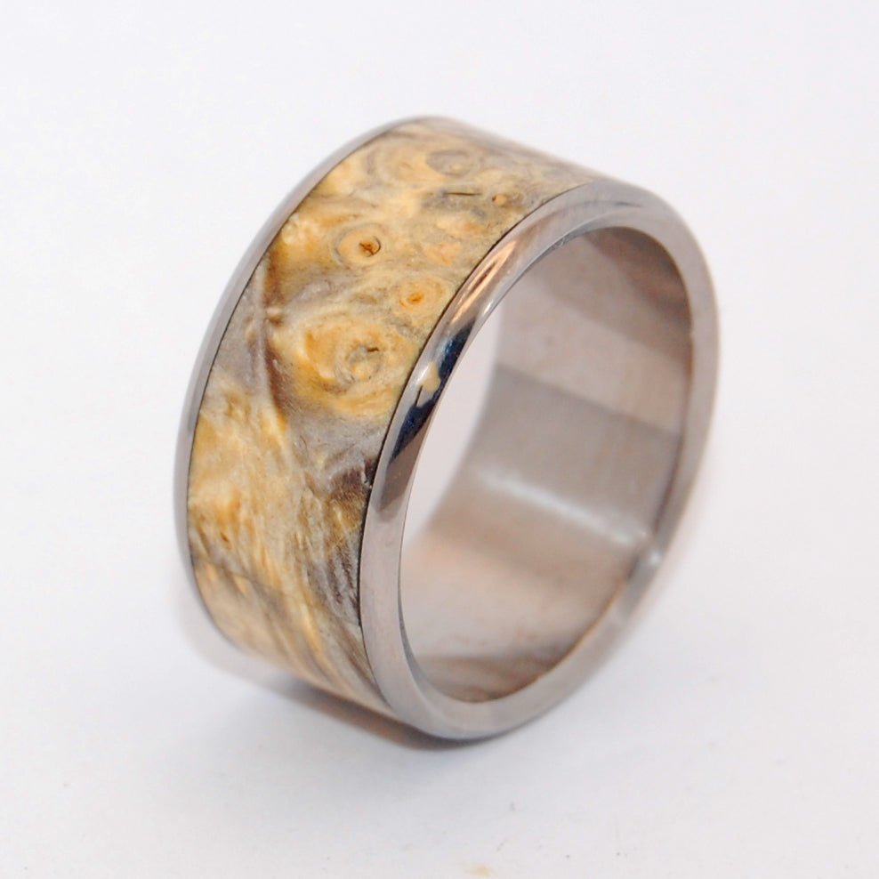 RUNAWAY | Men's California Buckeye & Titanium Wedding Ring - Minter and Richter Designs