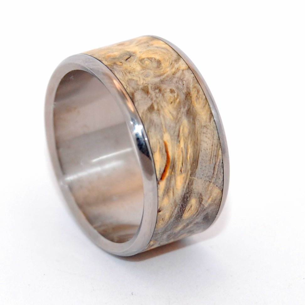 RUNAWAY | Men's California Buckeye & Titanium Wedding Ring - Minter and Richter Designs