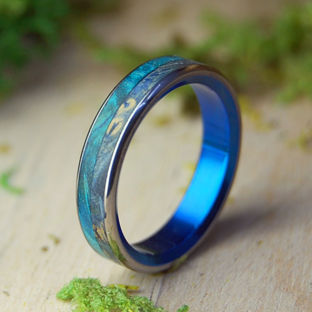 Saint | Women's Box Elder Wood & Titanium Wedding Ring - Minter and Richter Designs