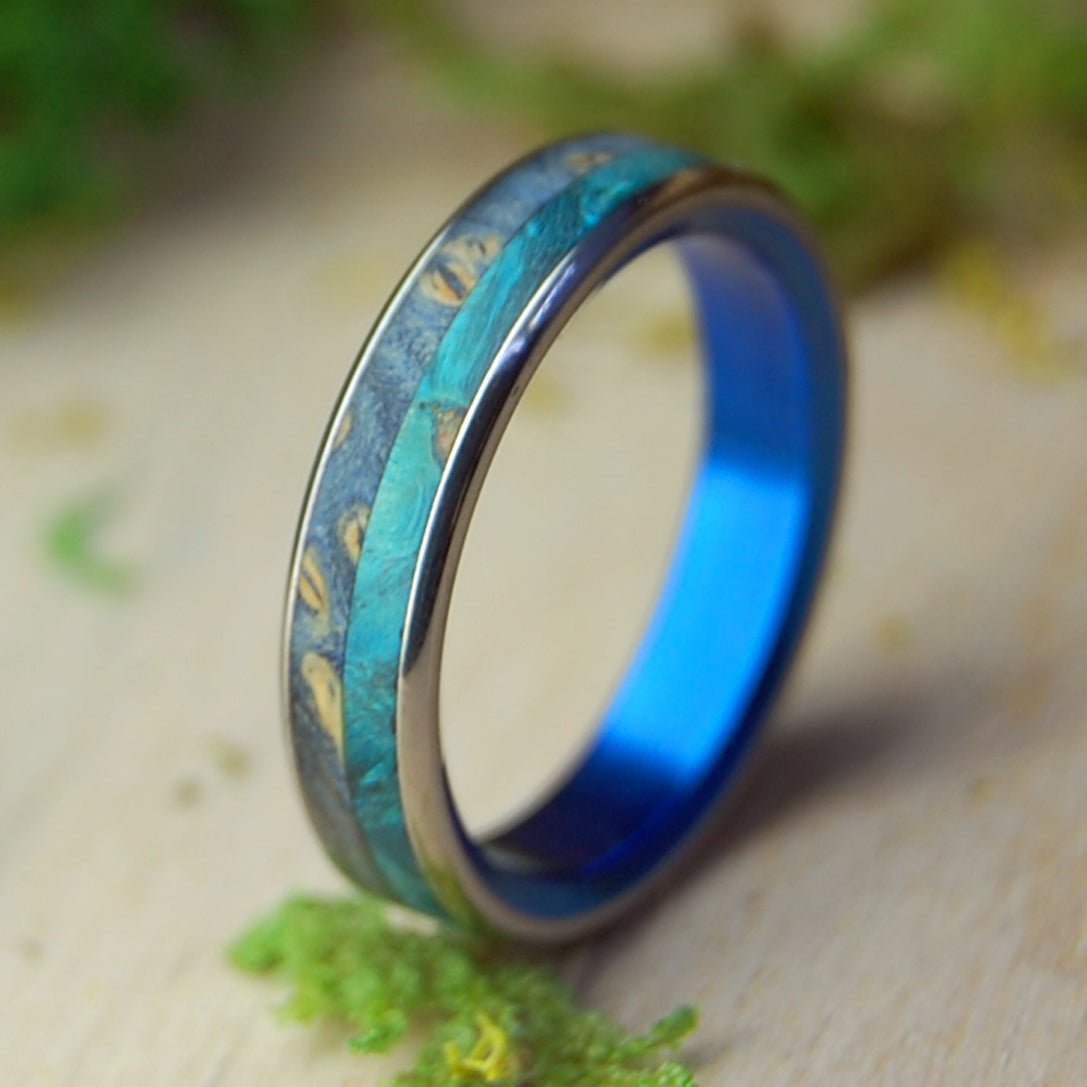 Saint | Women's Box Elder Wood & Titanium Wedding Ring - Minter and Richter Designs