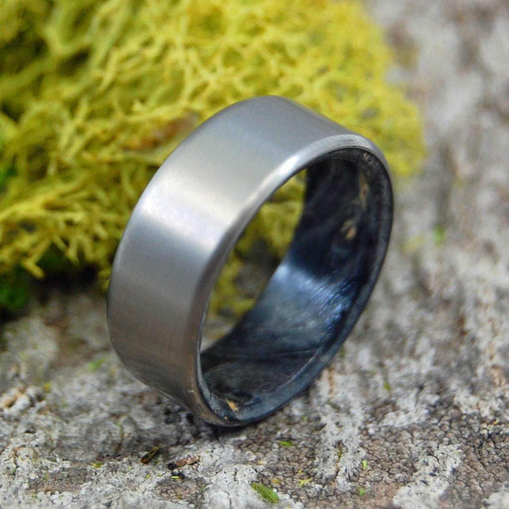 SANCTUM | Size 9.25 At 7.9mm | Dark CA Buckeye | Unique Wedding Band | On Sale - Minter and Richter Designs