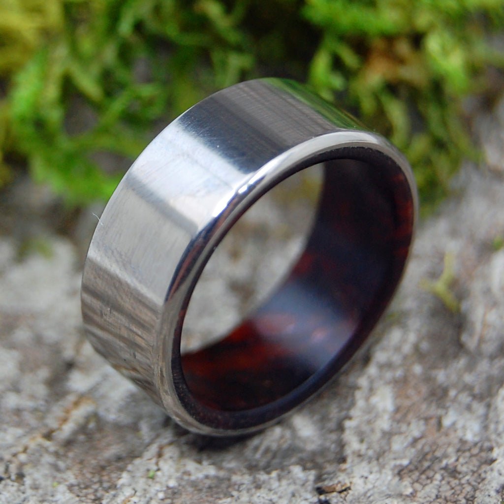 SANCTUM | Size 9.5 At 7mm | Rosewood | Unique Wedding Band | On Sale - Minter and Richter Designs