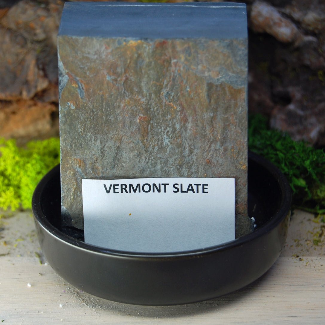 Sandblasted Vermont Lake | Men's Vermont Slate, Vermont Maple & Titanium Wedding Ring - Minter and Richter Designs