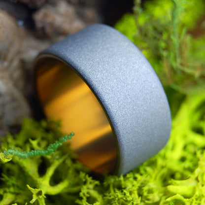 SANDBLASTED BRONZE WIDE | Men's Bronze & Titanium Wedding Ring
