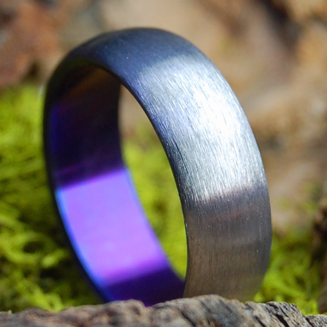 Shroud Of Purple | Men's Titanium Wedding Ring - Minter and Richter Designs
