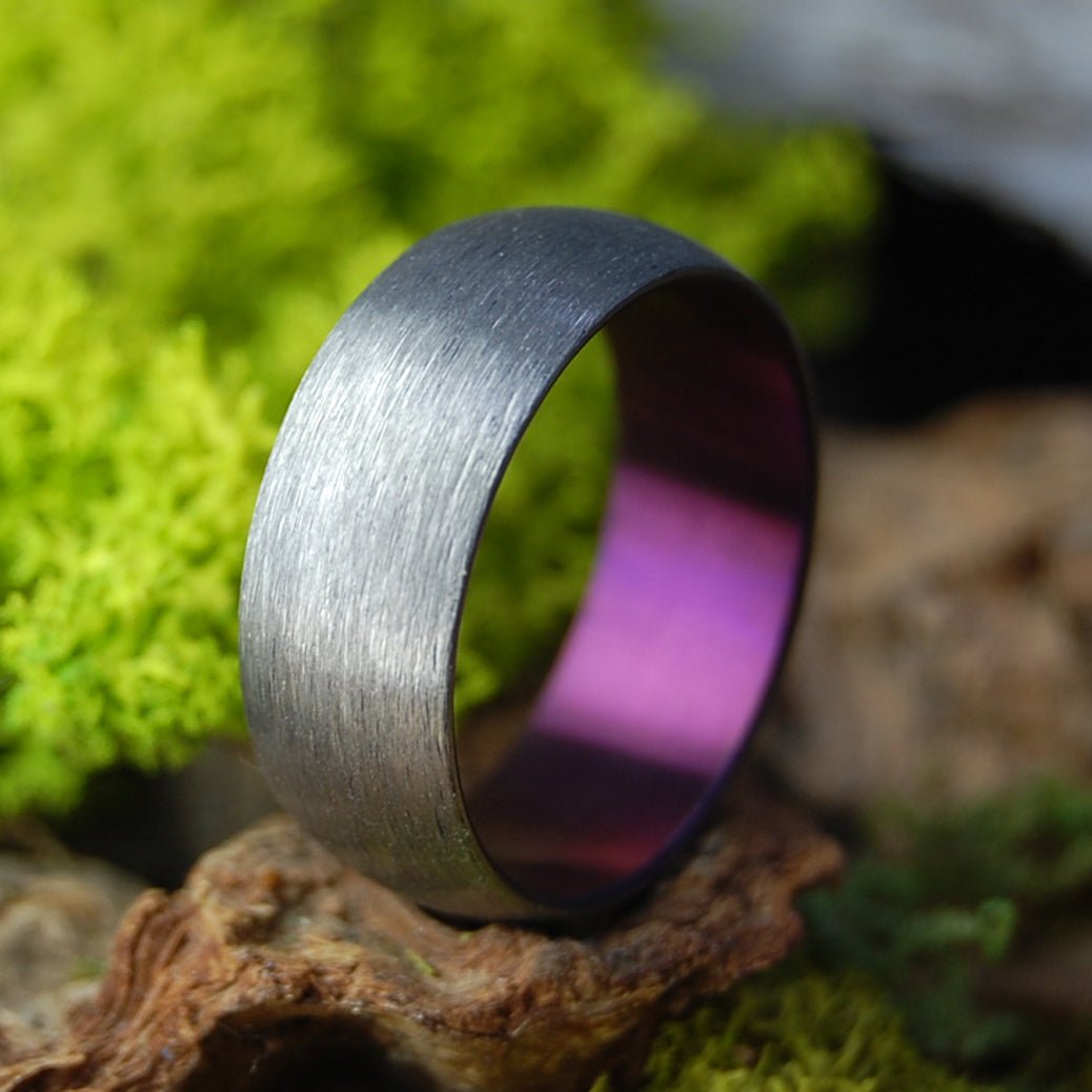 Shroud Of Purple | Men's Titanium Wedding Ring - Minter and Richter Designs