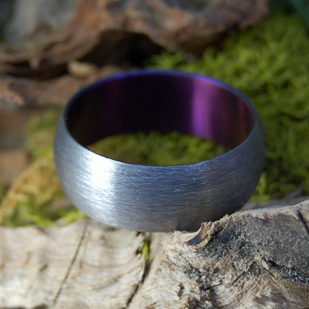 Shroud Of Purple | Men's Titanium Wedding Ring - Minter and Richter Designs