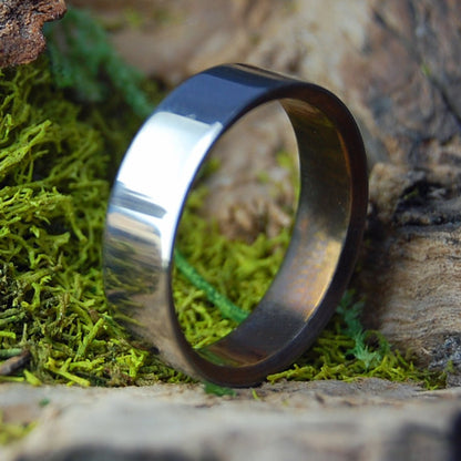 SLIM, SLEEK, & BRONZE | Size 8.5 At 6.4mm | Titanium Wedding Ring | On Sale - Minter and Richter Designs