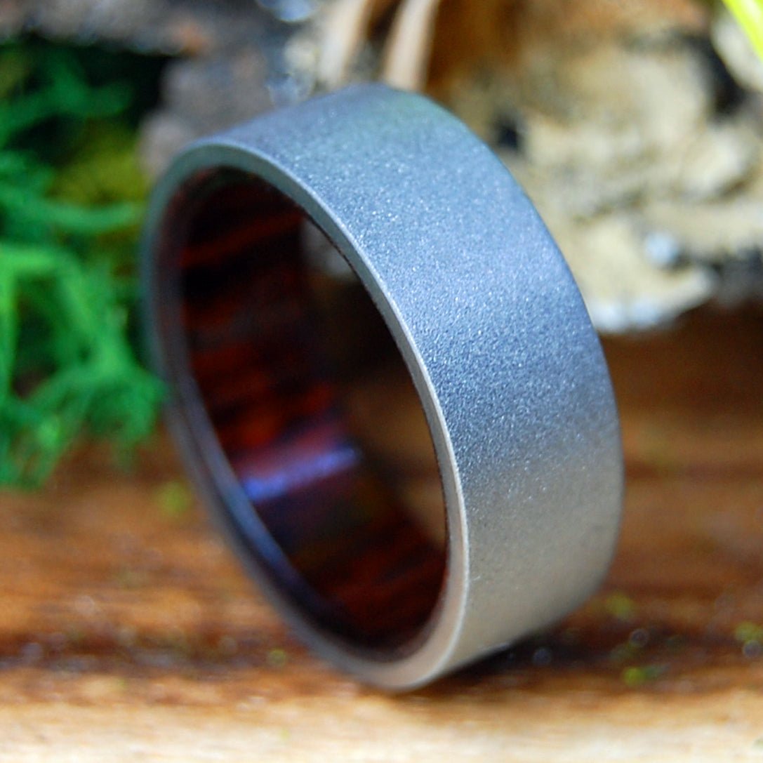 SNAKEWOOD KORE | Men's SnakeWood & Titanium Wedding Ring - Minter and Richter Designs