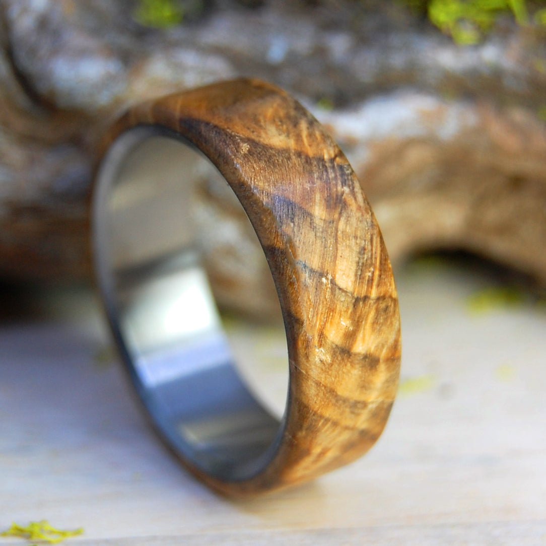 Southeast Cypress King | Men's Cypress Swamp Wood & Titanium Wedding Ring - Minter and Richter Designs