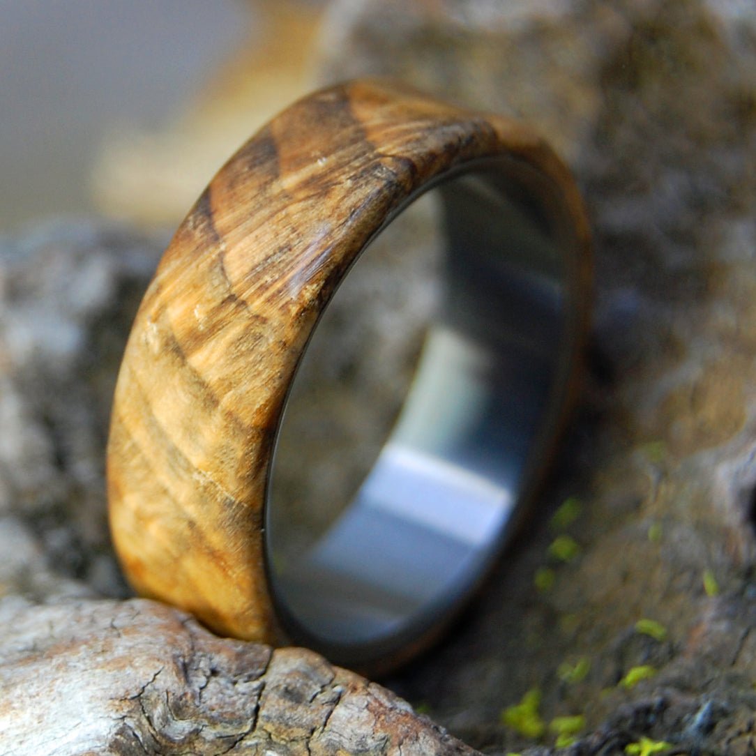 Southeast Cypress King | Men's Cypress Swamp Wood & Titanium Wedding Ring - Minter and Richter Designs