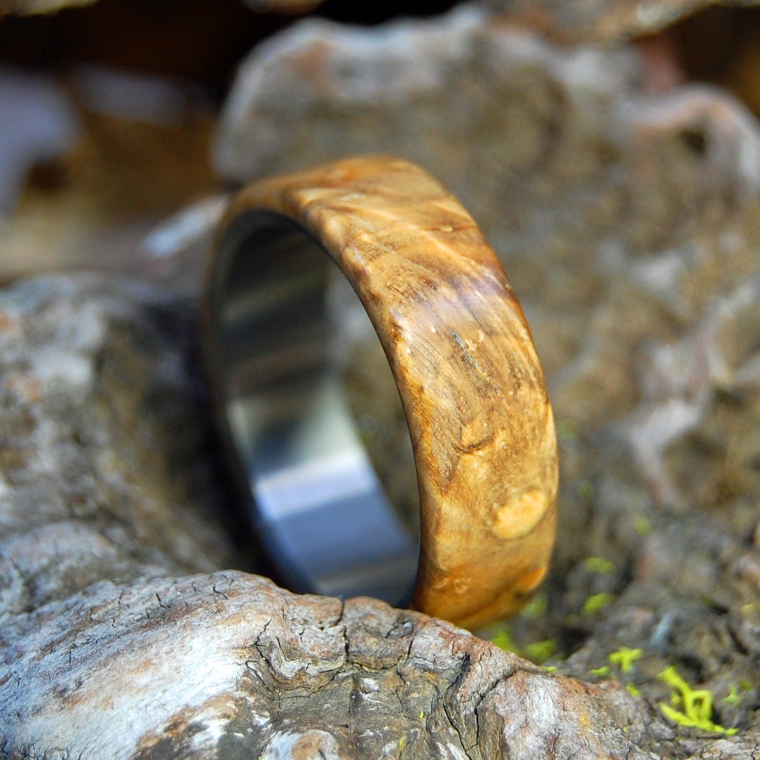 Southeast Cypress King | Men's Cypress Swamp Wood & Titanium Wedding Ring - Minter and Richter Designs