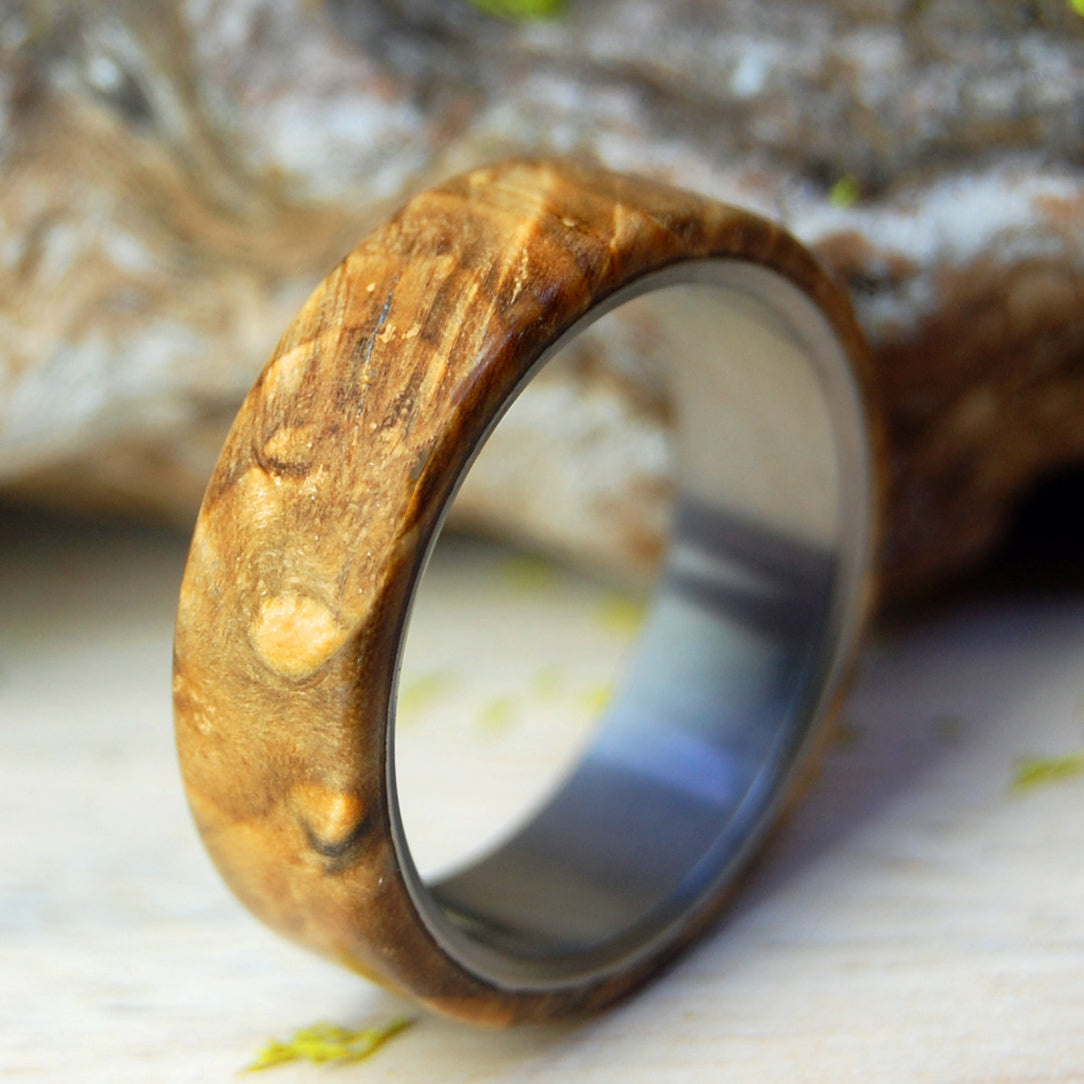 SOUTHEAST CYPRESS KING | Cypress Swamp Wood & Titanium Wedding Band - Unique Wedding Rings - Minter and Richter Designs