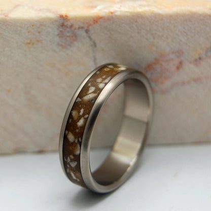 Stones Of Israel | Men's Beach Sand, Stones from Israel & Titanium Wedding Ring - Minter and Richter Designs