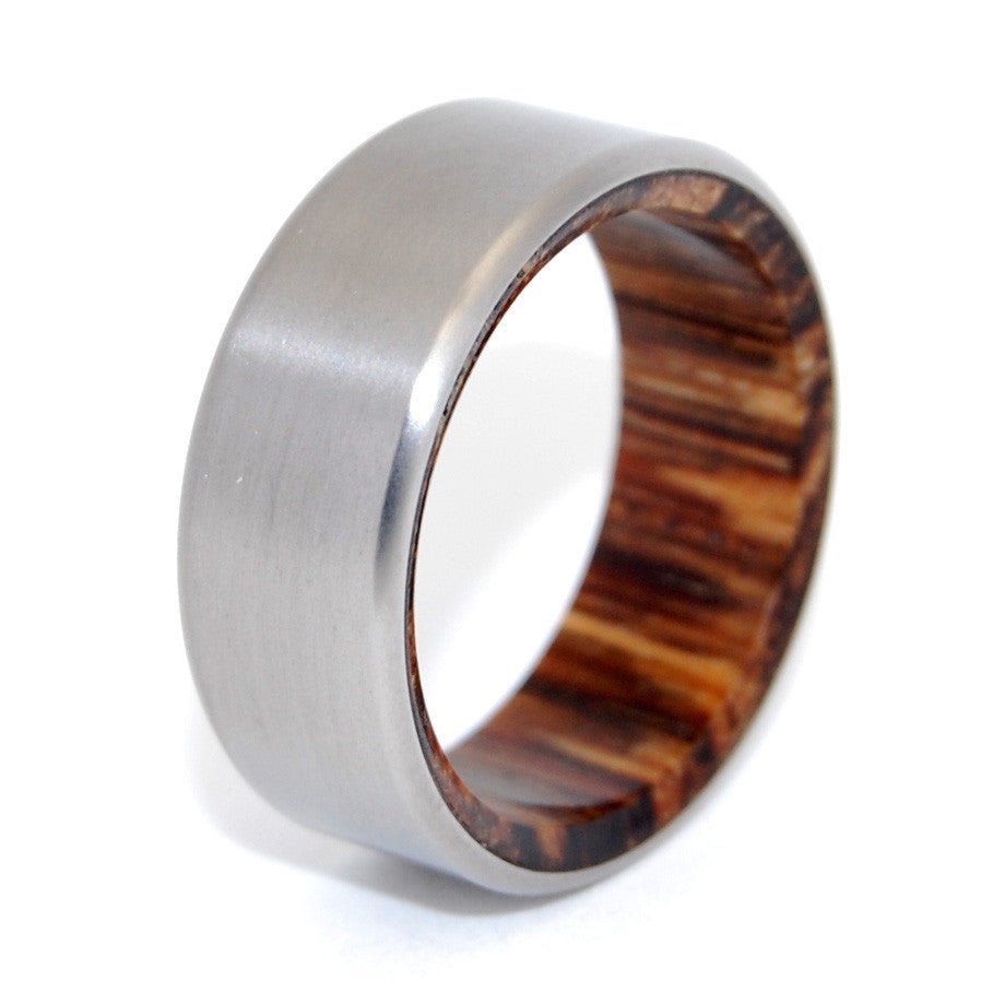 Tales Of Eden | Red Palm Wood & Titanium - Unique Wedding Ring - Wedding Ring - Minter and Richter Designs