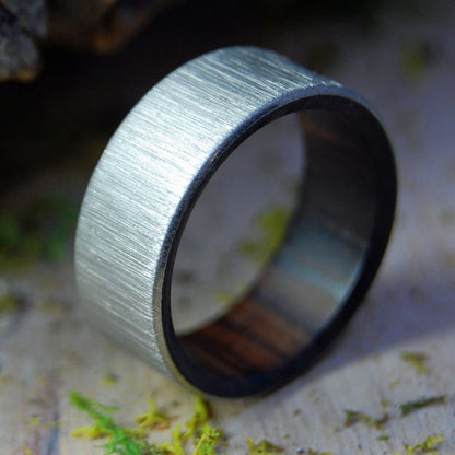 Tales of Eden| Size 10 At 7.9mm | Dark Cocobolo Wood | Unique Wedding Band | On Sale - Minter and Richter Designs