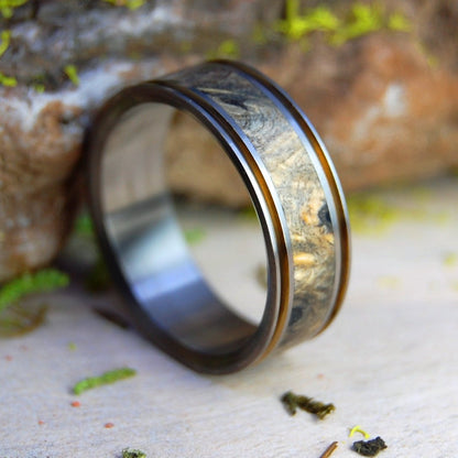 The Door In Front Of You | Men's California Buckeye Wood & Titanium Wedding Ring - Minter and Richter Designs