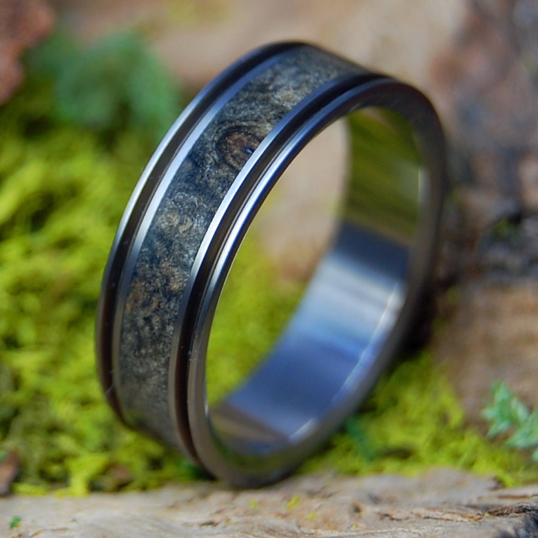 THE DOOR IN FRONT OF YOU | Men's California Buckeye Wood Wedding Ring - Minter and Richter Designs