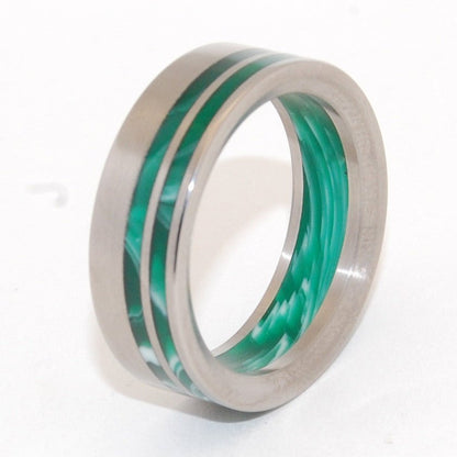 The Green Machine | Men's Titanium Wedding Ring - Minter and Richter Designs
