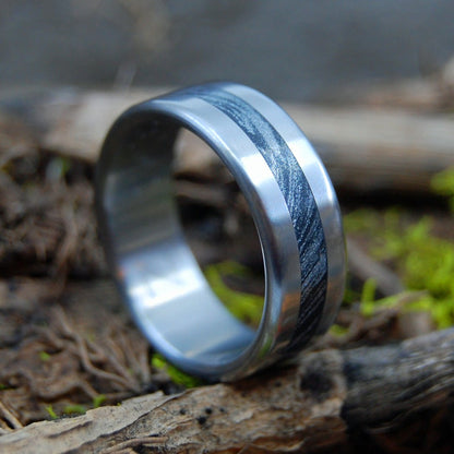 The Man They Call Z | Men's Titanium, Mokume Gane & Zirconium Wedding Ring - Minter and Richter Designs