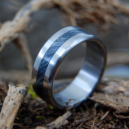 The Man They Call Z | Men's Titanium, Mokume Gane & Zirconium Wedding Ring - Minter and Richter Designs