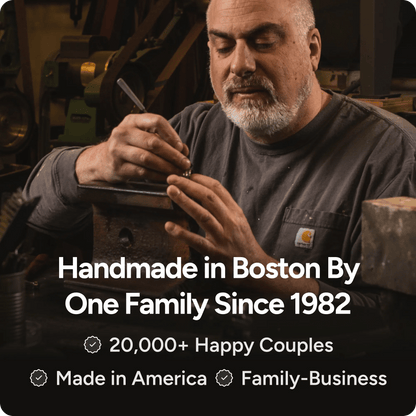 THE WINE GUY AND THE JUDGE | Men's Blue Marbled Opalescent Resin, Onyx & Titanium Wedding Ring - Minter and Richter Designs