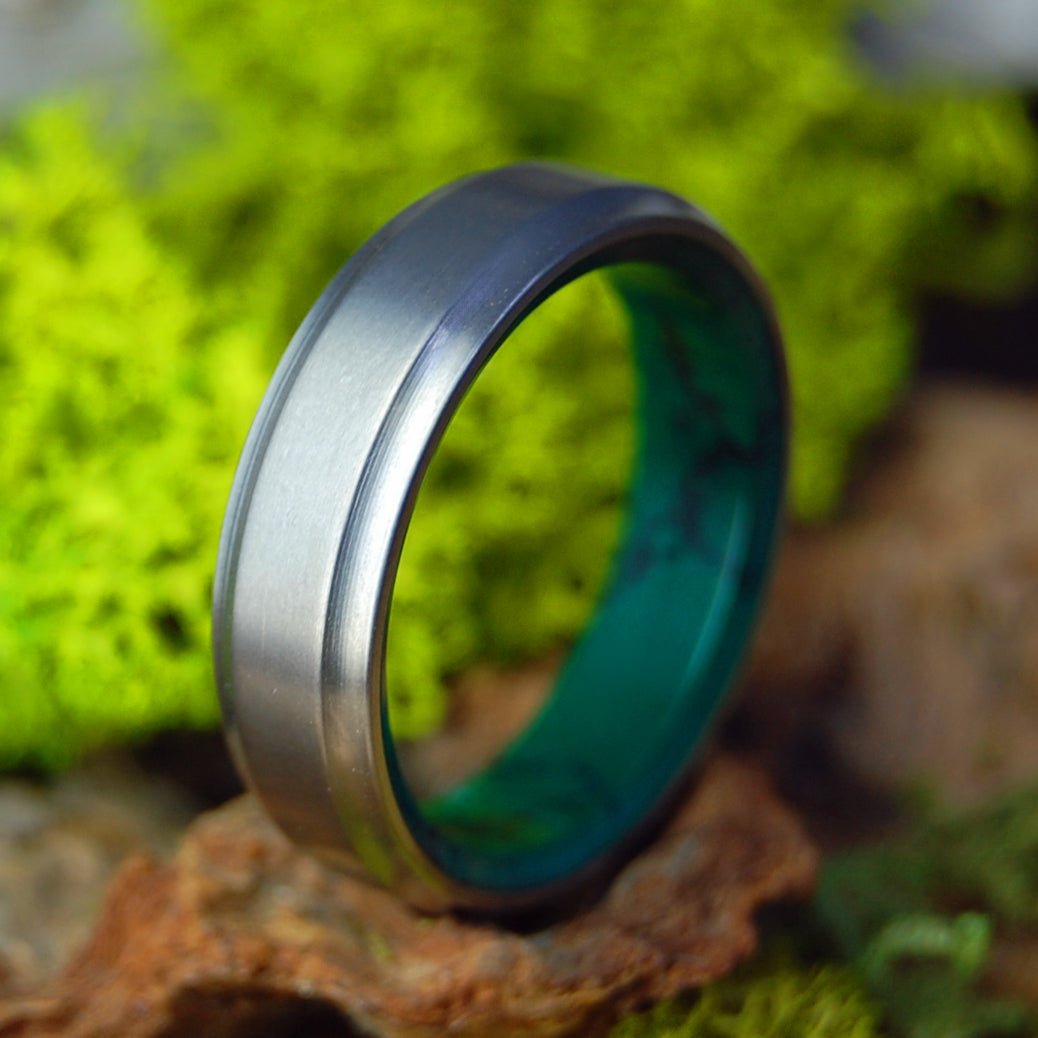 Titanium Jade Moxie | Men's Jade & Titanium Wedding Ring - Minter and Richter Designs