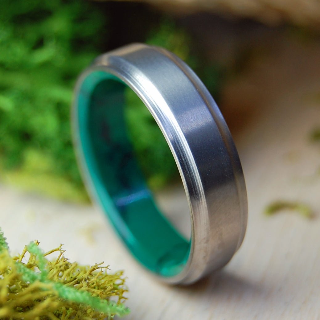 Titanium Jade Moxie | Men's Jade & Titanium Wedding Ring - Minter and Richter Designs