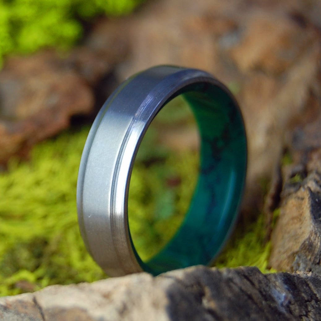 Titanium Jade Moxie | Men's Jade & Titanium Wedding Ring - Minter and Richter Designs