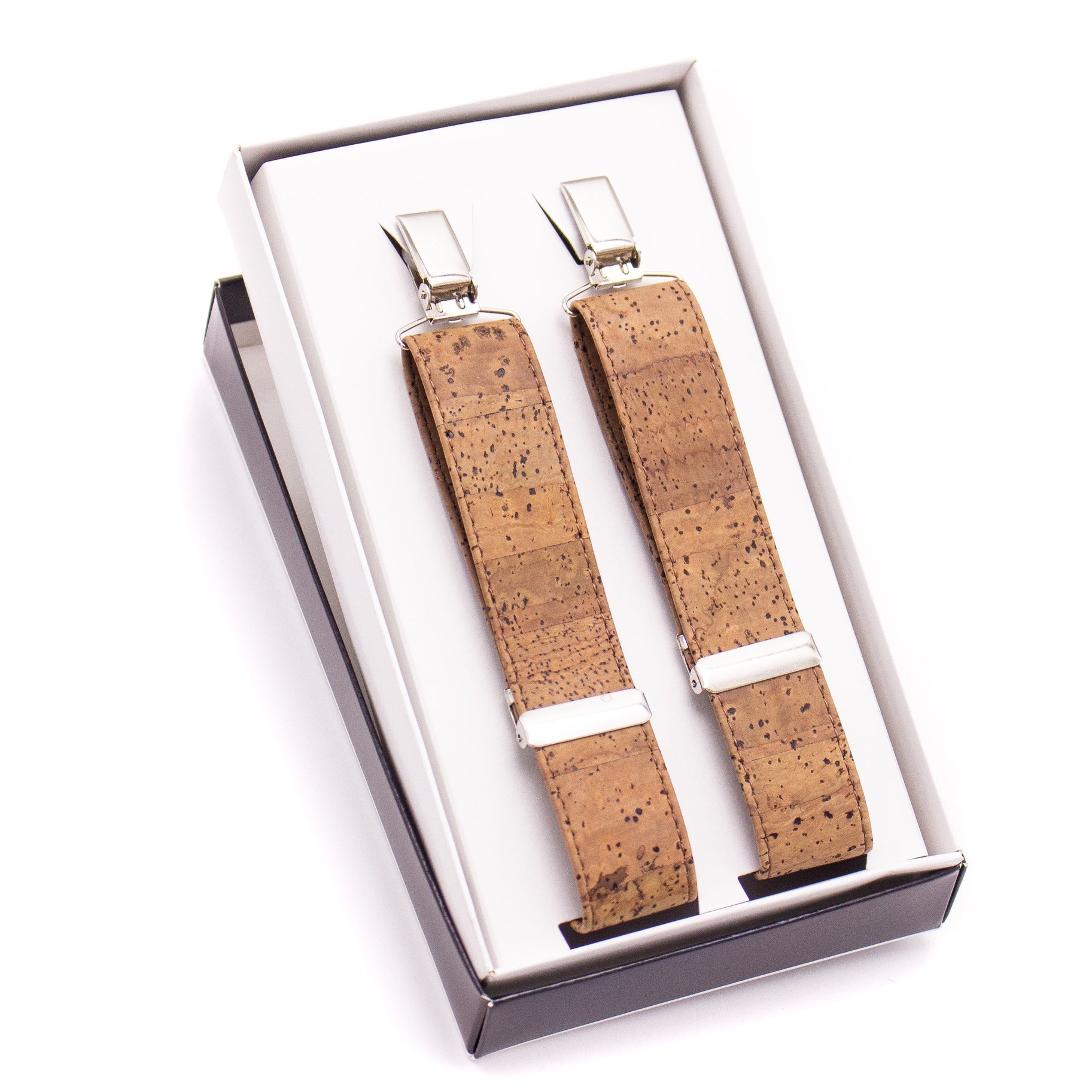 Tobacco Brown Adjustable Cork Strap Suspenders - Pant Suspenders - Groomsmen Gift - Minter and Richter Designs