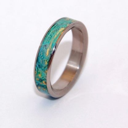 Two Hearts | Men's Wood & Titanium Wedding Ring - Minter and Richter Designs