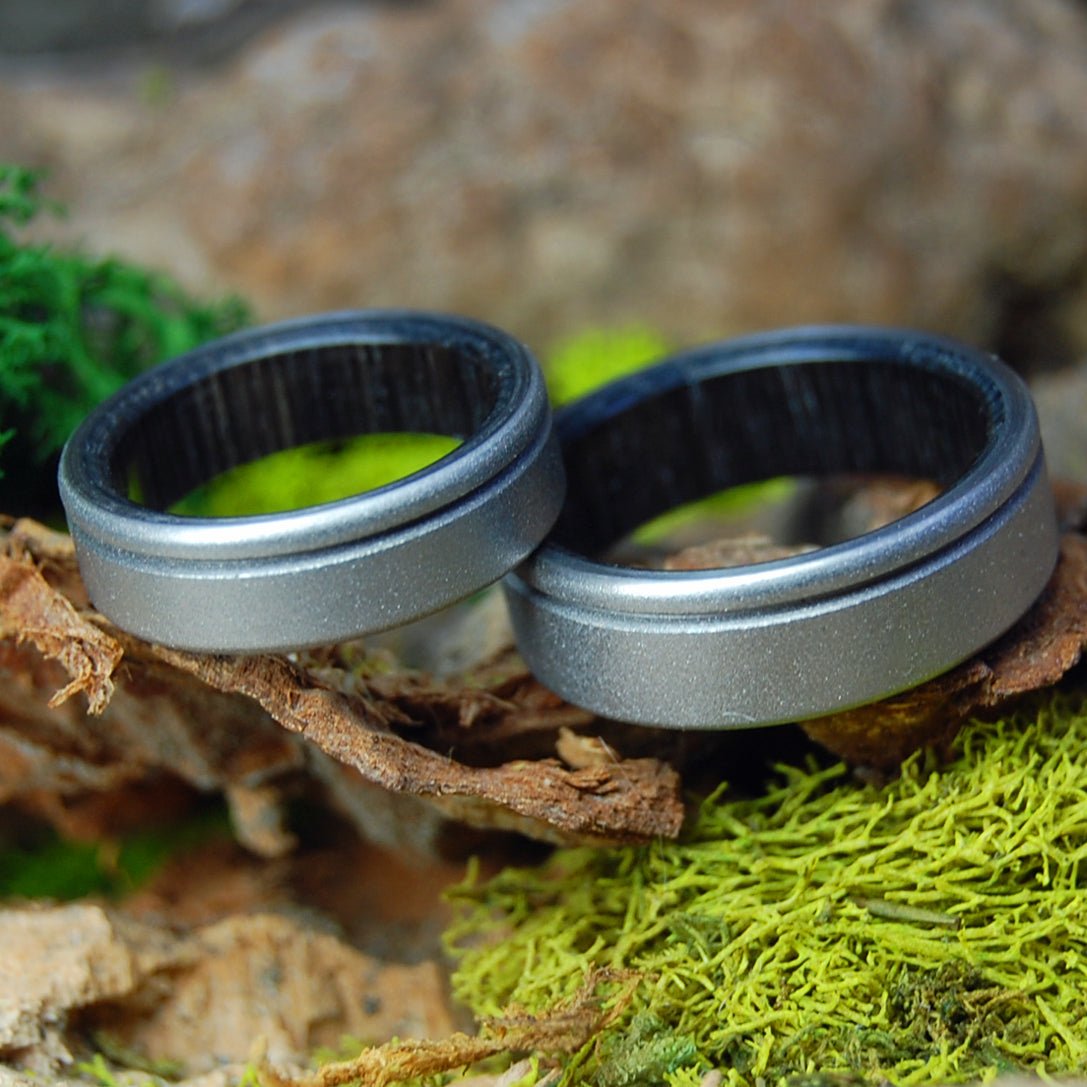 Unfettered Irish Bog | Irish Bog Oak Wood - Unique Wedding Rings - Minter and Richter Designs