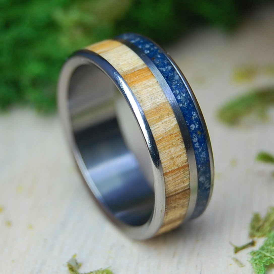 USS Constitution in the Blue Sea | Uss Constitution Decking, Scusset Beach Sand - War Memorabilia Wedding Ring - Minter and Richter Designs
