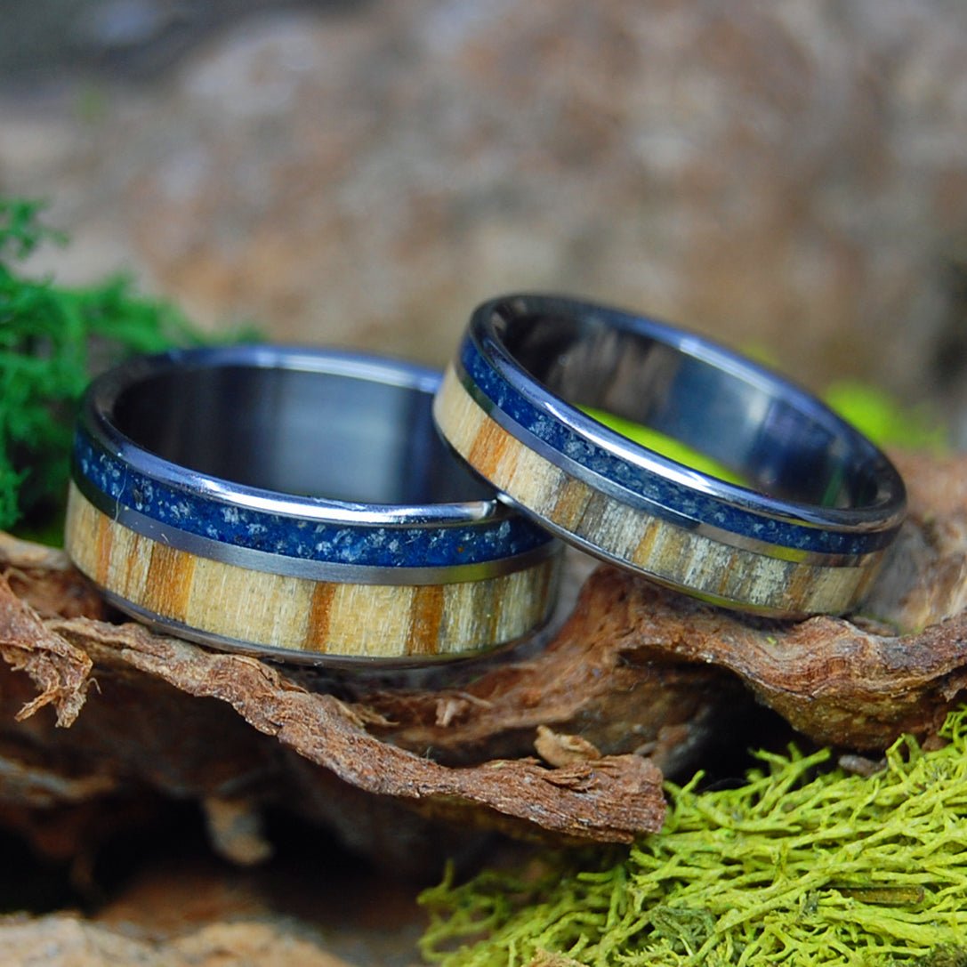 USS Constitution in the Blue Sea | Uss Constitution Decking, Scusset Beach Sand - War Memorabilia Wedding Rings - Minter and Richter Designs