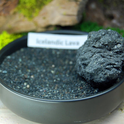 Volcanic Ash And Lava Wider | Icelandic Volcanic Beach Sand And Lava - Unique Wedding Rings - Minter and Richter Designs