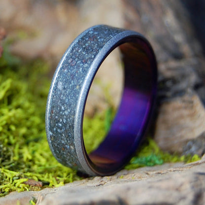WASHINGTON STATE PURPLE | Rocks and Beach Sand Wedding Ring - Minter and Richter Designs