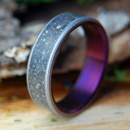 WASHINGTON STATE PURPLE | Rocks and Beach Sand Wedding Ring - Minter and Richter Designs