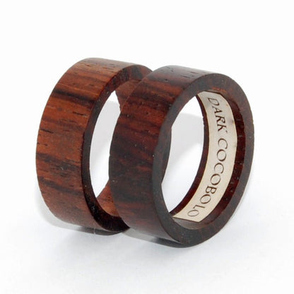 WEED IN THE BOG | Marijuana, Bog Oak and Cocobolo Wood Titanium Wedding Ring - Minter and Richter Designs