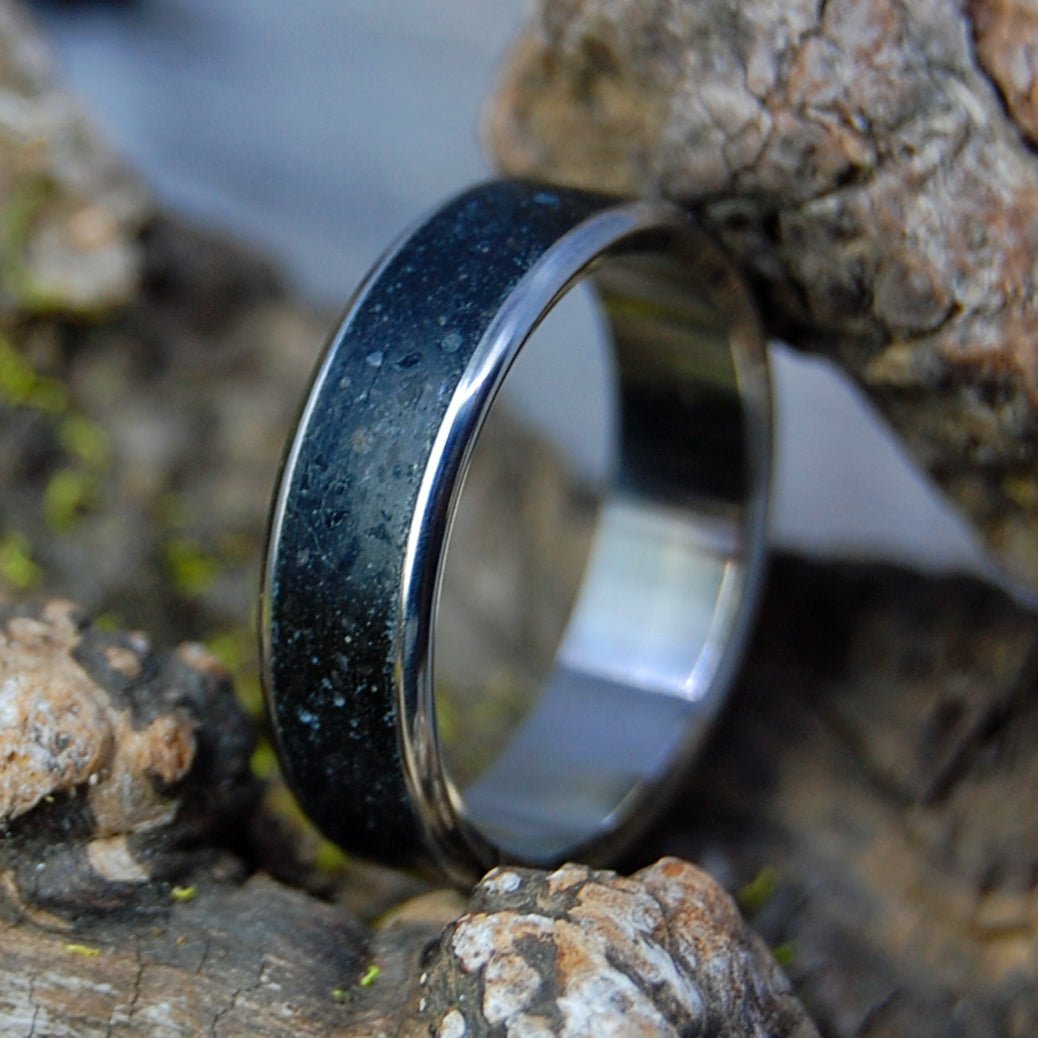 WEST VIRGINIA COAL | Men's Coal Titanium Wedding Ring - Minter and Richter Designs