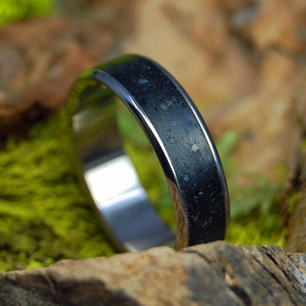 WEST VIRGINIA COAL | Men's Coal Titanium Wedding Ring - Minter and Richter Designs