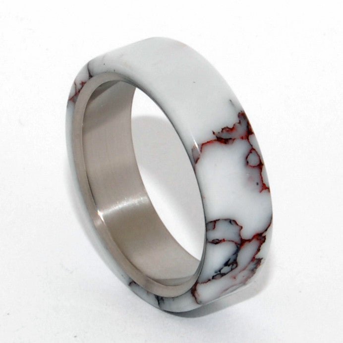 Wild Horse | Men's Jasper Stone & Titanium Wedding Ring - Minter and Richter Designs