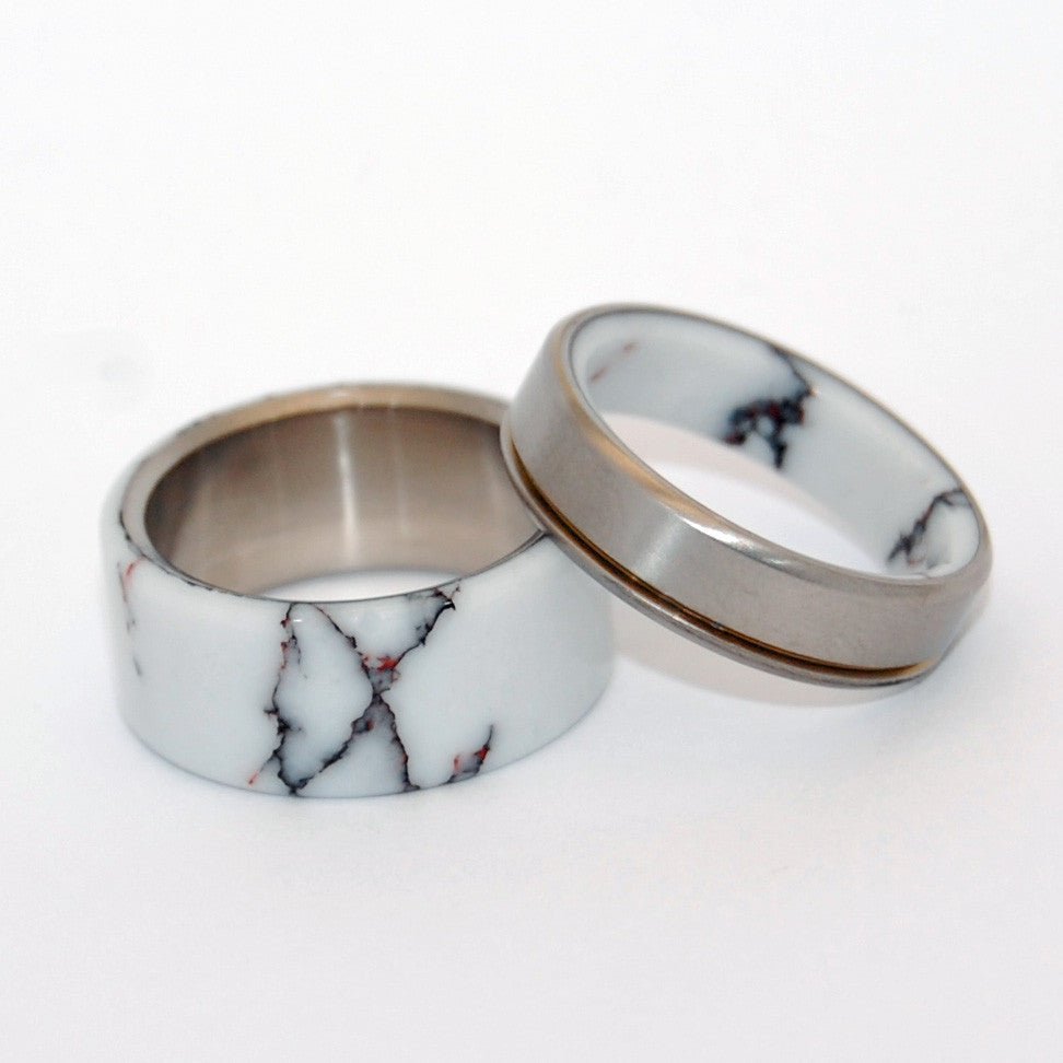 Wild Horse Runs Free | Wild Horse Jasper Stone - Titanium Wedding Rings - Minter and Richter Designs