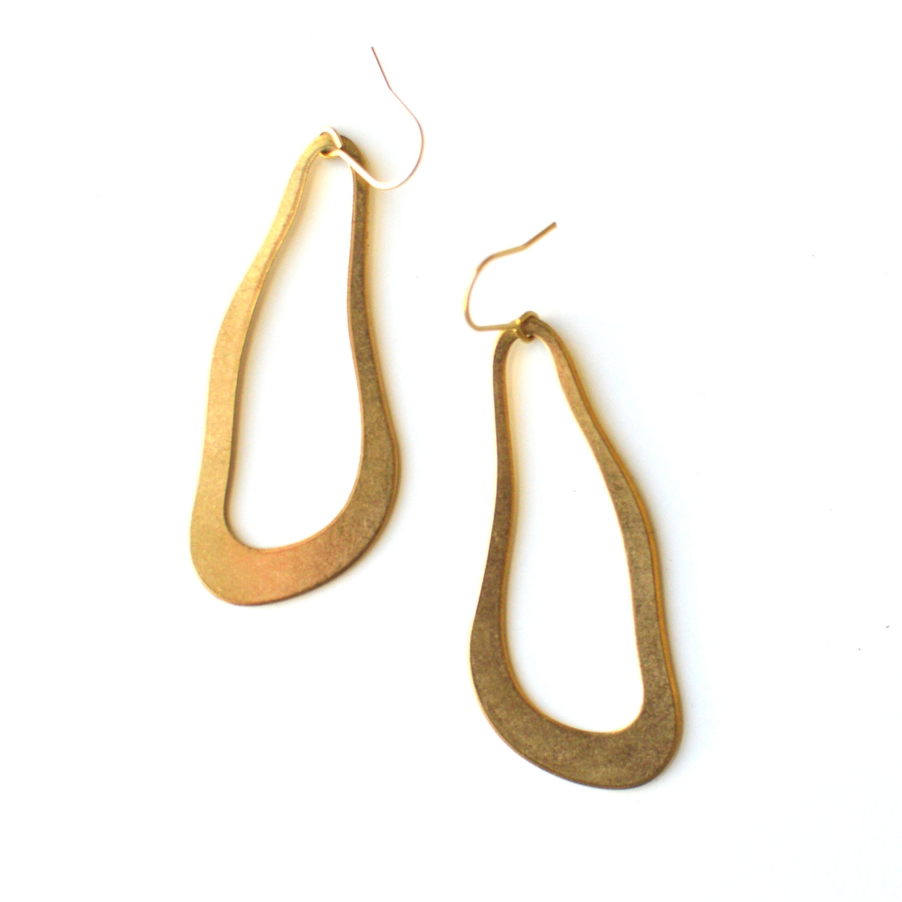 Wobble Hoop EarRing | Raw Brass EarRing - Minter and Richter Designs