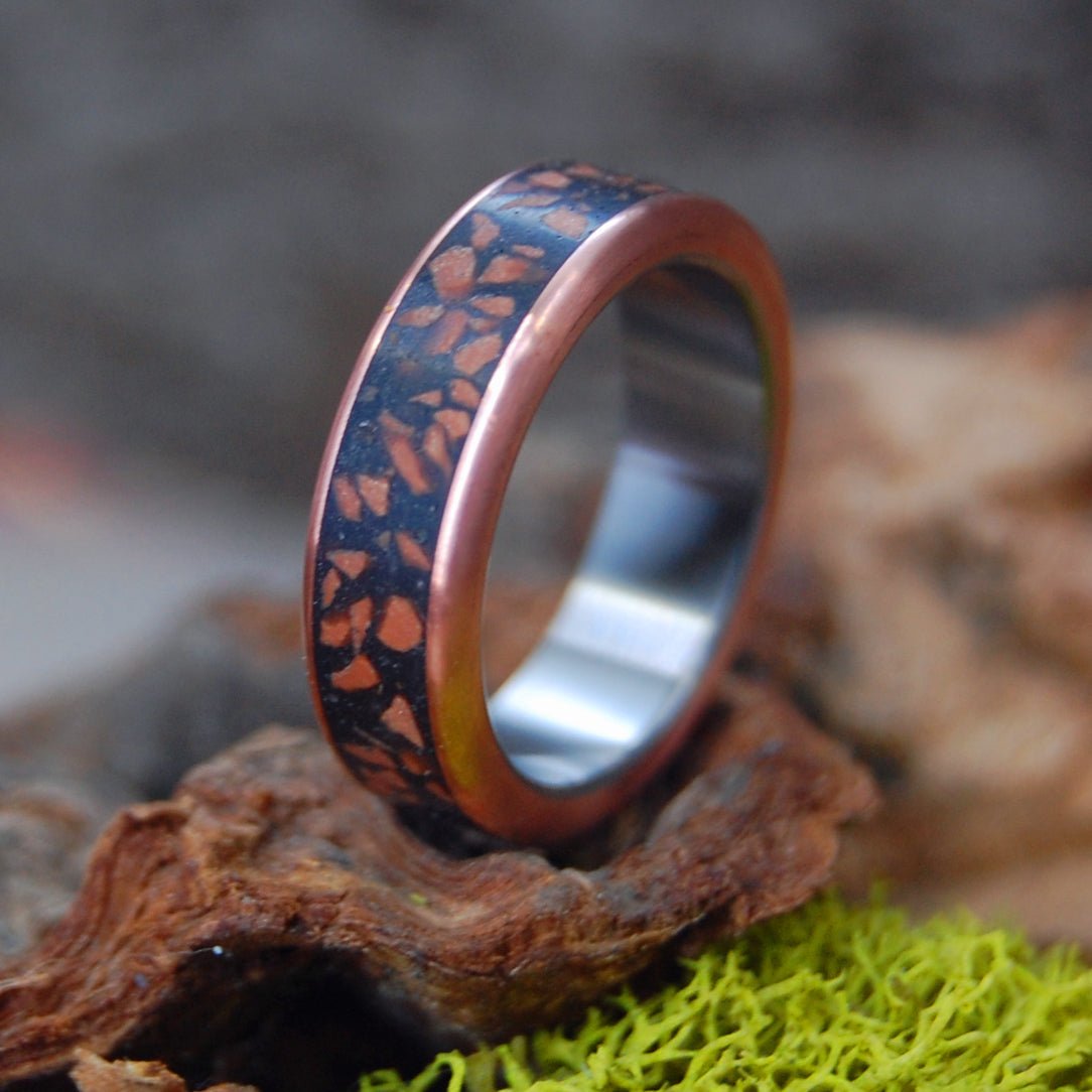 Women's Zion | Women's Sandstone, Copper & Titanium Wedding Ring - Minter and Richter Designs