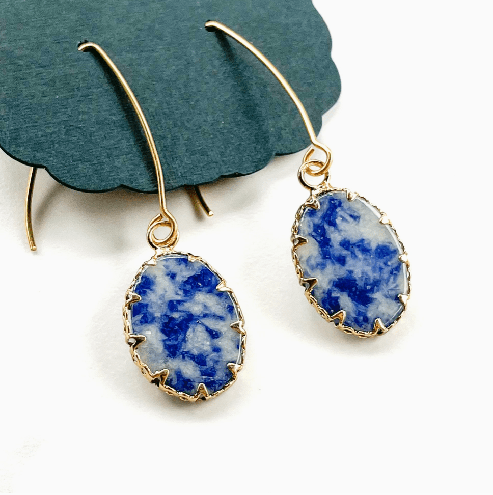 WORTHY IN SODALITE | Handmade Earrings - Minter and Richter Designs