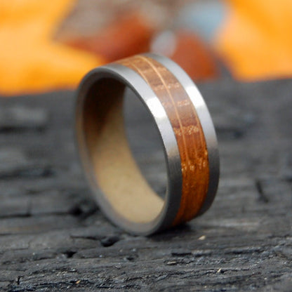 Ye Olde Bully Boy | Men's Whiskey Barrel Wood & Titanium Wedding Ring - Minter and Richter Designs