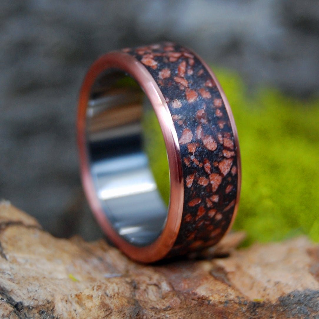 Zion | Men's Sandstone & Copper Wedding Ring - Minter and Richter Designs